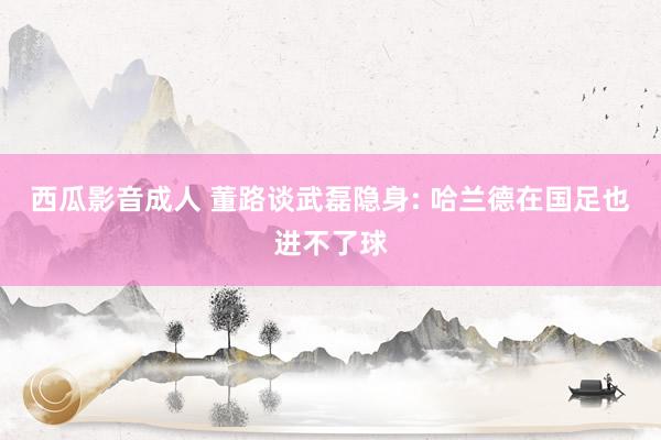西瓜影音成人 董路谈武磊隐身: 哈兰德在国足也进不了球