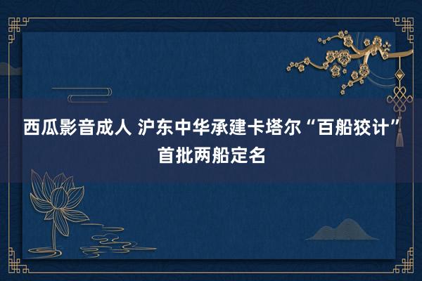 西瓜影音成人 沪东中华承建卡塔尔“百船狡计”首批两船定名