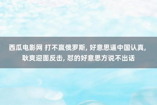 西瓜电影网 打不赢俄罗斯， 好意思逼中国认真， 耿爽迎面反击， 怼的好意思方说不出话