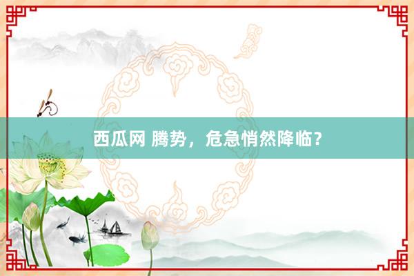 西瓜网 腾势，危急悄然降临？