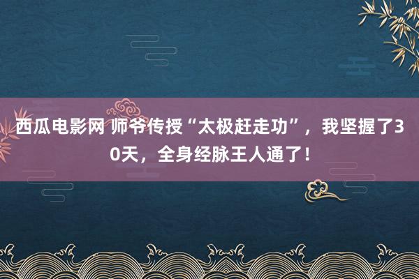 西瓜电影网 师爷传授“太极赶走功”，我坚握了30天，全身经脉王人通了！