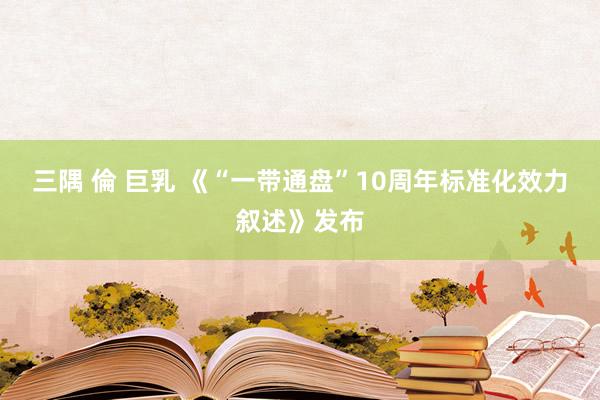 三隅 倫 巨乳 《“一带通盘”10周年标准化效力叙述》发布