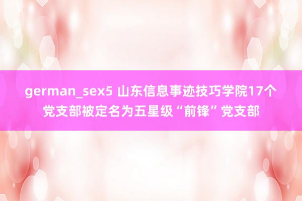 german_sex5 山东信息事迹技巧学院17个党支部被定名为五星级“前锋”党支部