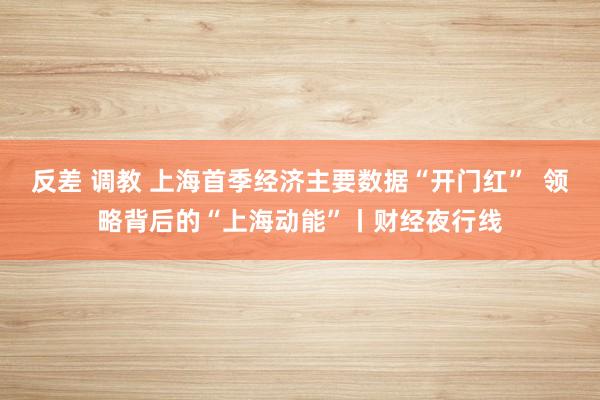 反差 调教 上海首季经济主要数据“开门红”  领略背后的“上海动能”丨财经夜行线
