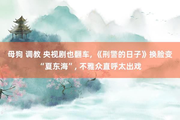 母狗 调教 央视剧也翻车， 《刑警的日子》换脸变“夏东海”， 不雅众直呼太出戏
